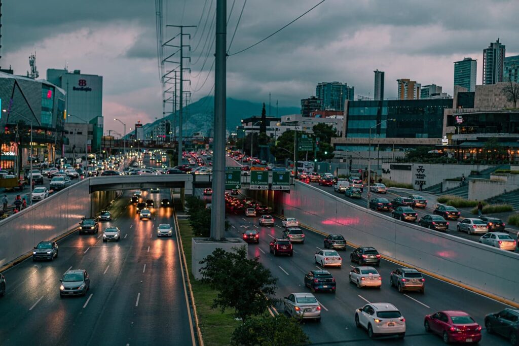 Cars on the road